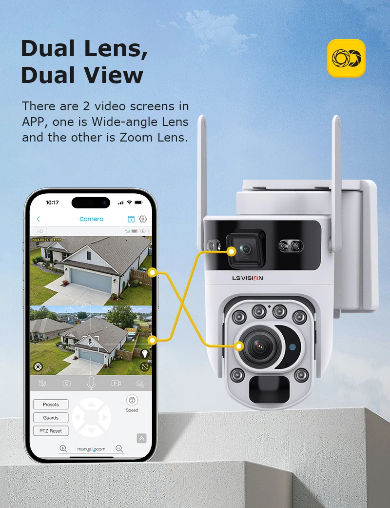 6K 4G SIM Solar Camera 60X ZOOM WiFi Security Cameras Outdoor Surveillance Cam P