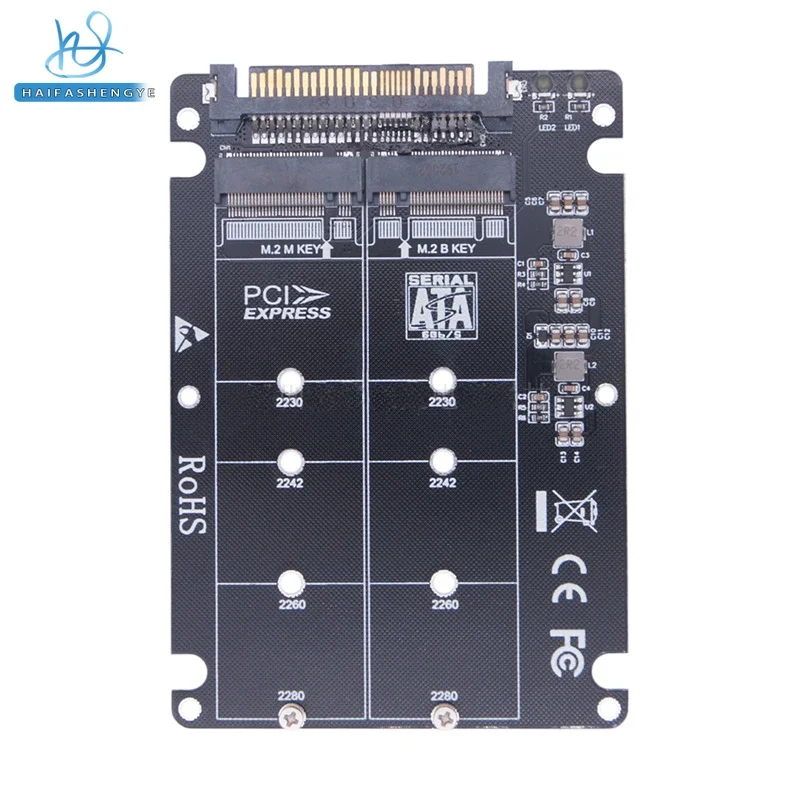 Dual SSD to U2 SFF-8639 Sata Ide Adapter Card NGFF sata protocol NVME protocol to U2 2-in-1 m.2