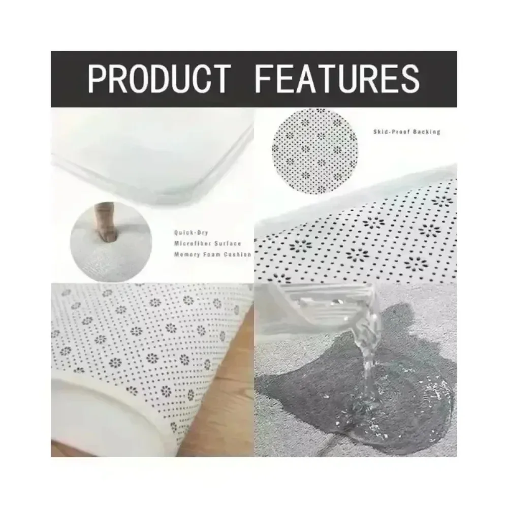 Ink Floral Runner Rug 5