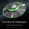 Cool Spaceship UFO Fidget Spinner EDC Metal Alloy Luminous Fingertip Gyroscope Relaxing Toys for Adults Children Anti Anxiety 2