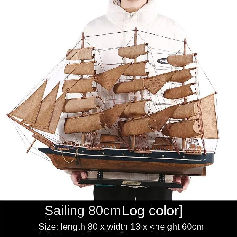 Sailboat Ornaments Solid Wood Desktop Office Opening Gift