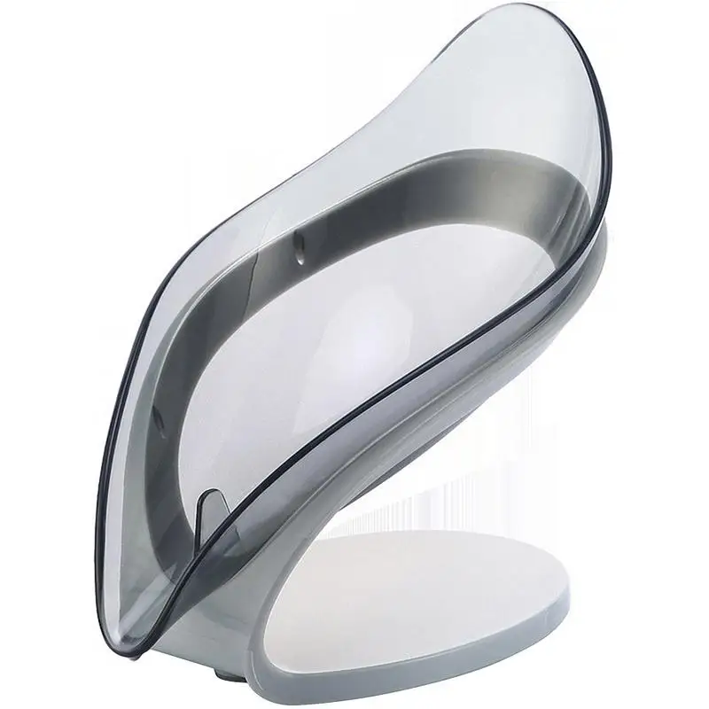 

Soap Dish Leaf Shape Soap Holder Self-Draining Decorative Bar Soap Holder For Shower Bathroom Suction Cup Soap Box Sponge Rack