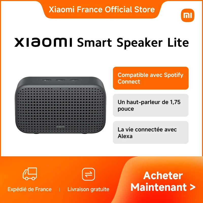 [Officiel] Haut-parleur intelligent Xiaomi Lite |   La vie connectée avec Alexa, Compatible avec Spotify Connect