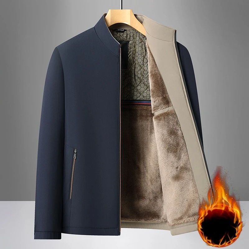 الأعمال عارضة الرجال سميكة جاكيت من الصوف الشتاء ا...