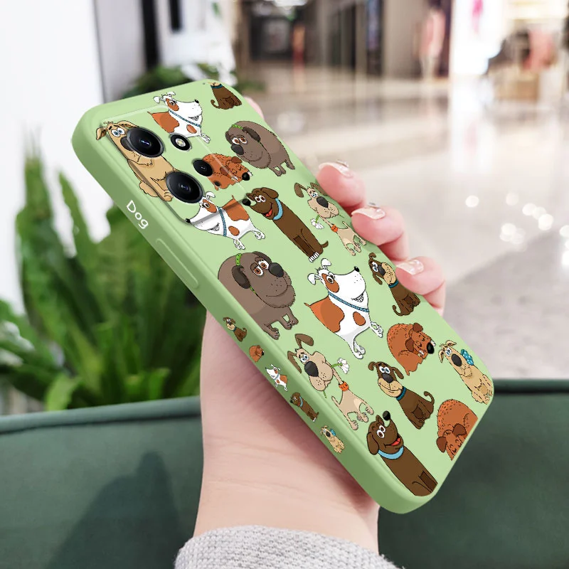 Adorable Dog Pack Liquid Silicone Phone Case Cover