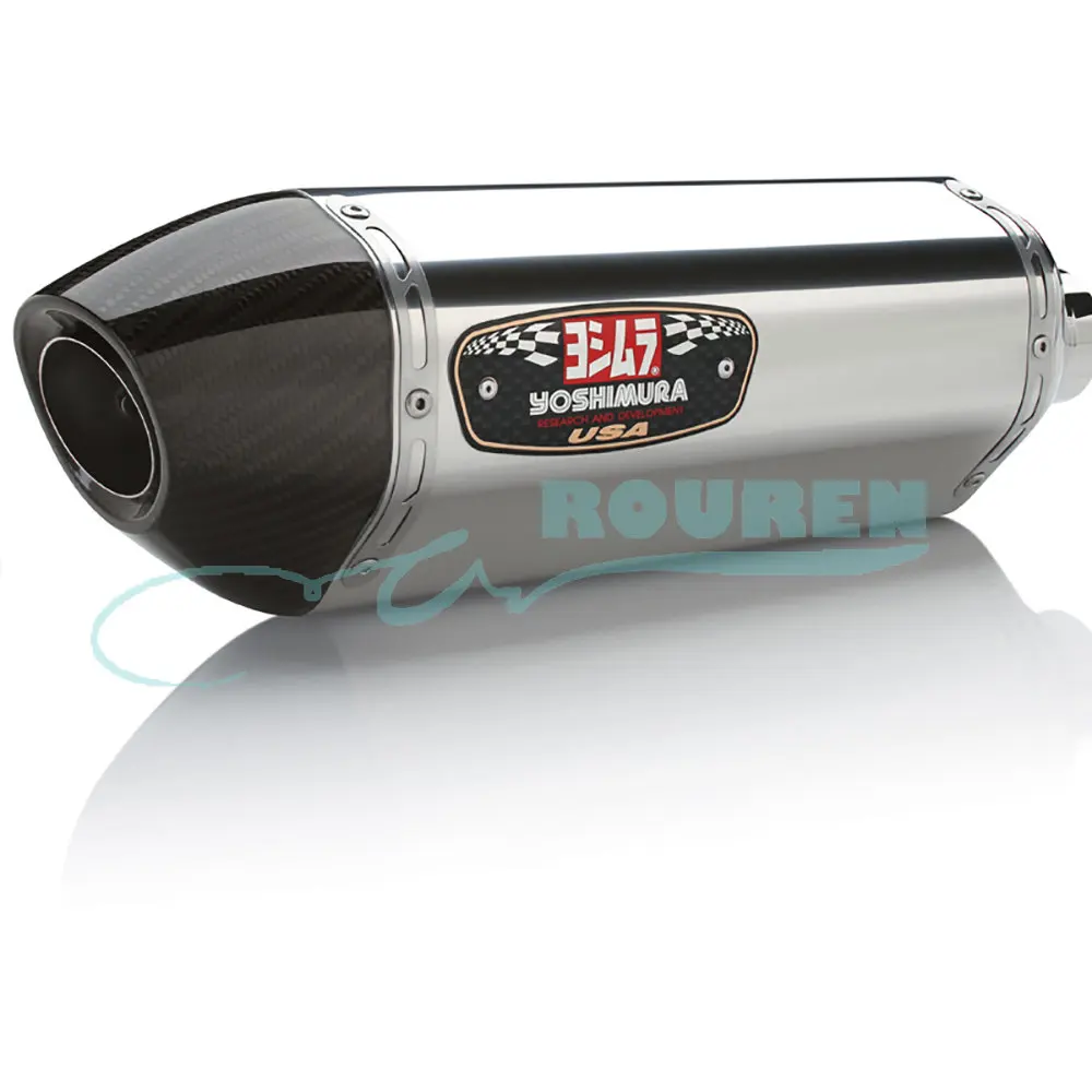 

Motorcycle Exhaust Tip Pipe Stickers Moto Aluminium 3D Heat-resistant Muffler Decals for Yoshimura Yamaha Honda Modified Parts