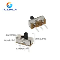 20Pcs SS12D00 Interruptor On-Off Mini Slide Switch 3pin 1P2T 2 Position High Quality Toggle Switch Handle length:3MM/4MM/5MM/6MM - Image 5