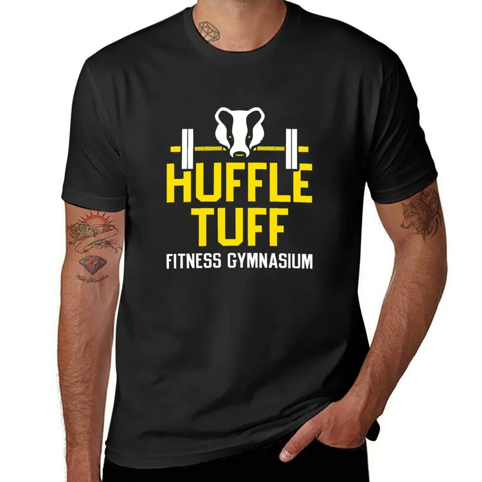 

Футболка Huffle Tuff для спортзала, одежда в стиле хиппи, спортивная одежда для фанатов, корейская мода, мужские футболки для чемпионов