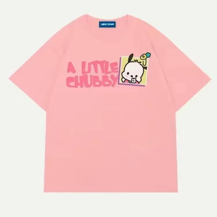 Sanrio Kawaii Pochacco T Shirt Cartoon Cute Print Short