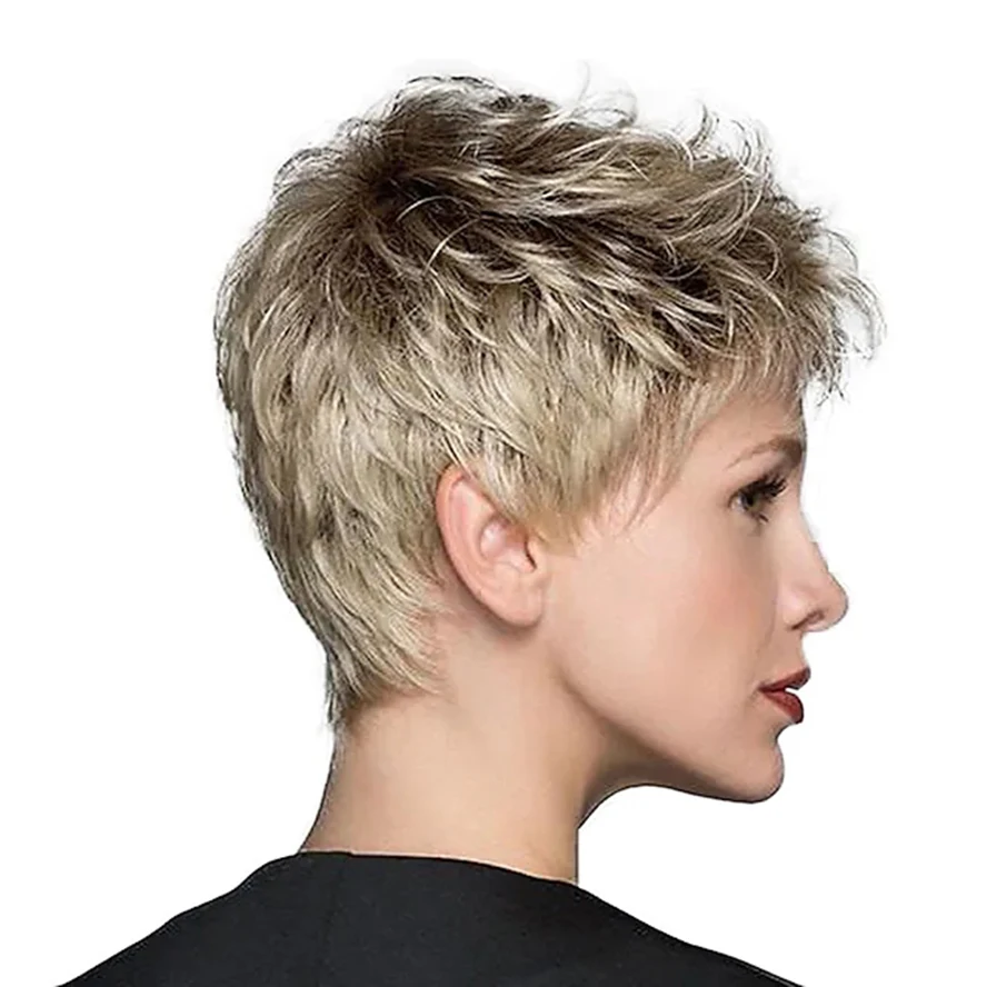 Blonde Wigs for Women Short Synthetic hair Dark Roots for Black Women Hair Natural Blonde Wig