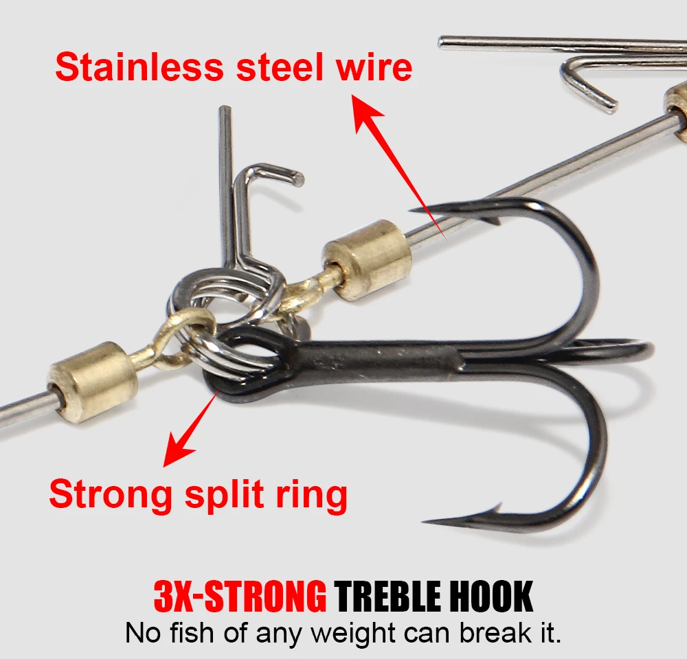 Description Picture 6 of itemSpinpoler Pike Stinger Rigs Designed For Rigging Soft Fishing Lures Swimbait With Sinker 5g 7g 10g 15g 20g Pike Zander Perch