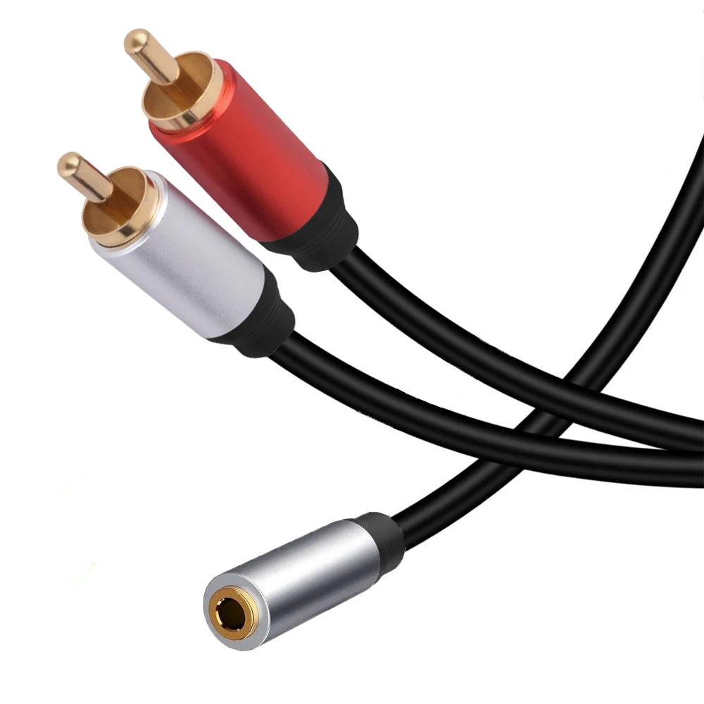 Premium Stereo Audio Splitter Cable - 3.5mm to Dual RCA for Enhanced Sound Quality