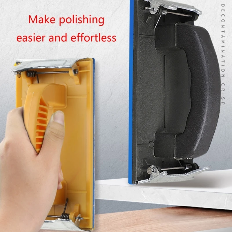 Portable Hand Sander with Handle Manual Sandpaper Holder Lightweight Hand Sanding Block for Wood Metal DropShipping