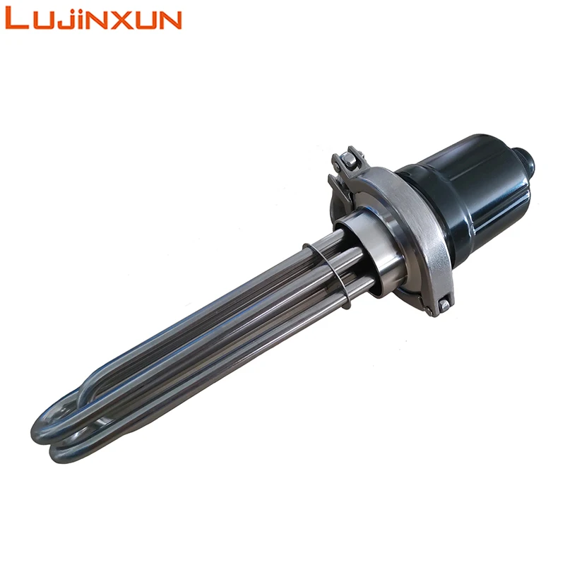 Lujinxun-tri Braçadeira Tubular Elemento de Aquecimento Elétrico 64 mm Flange 3kw 4.5kw 6kw 9kw 12kw Sus304 para Moonshine
