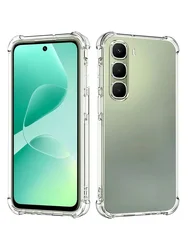 Clear Silicone Phone Case - Transparent and Flexible Back Cover for Infinix Hot 60Pro (Clear)