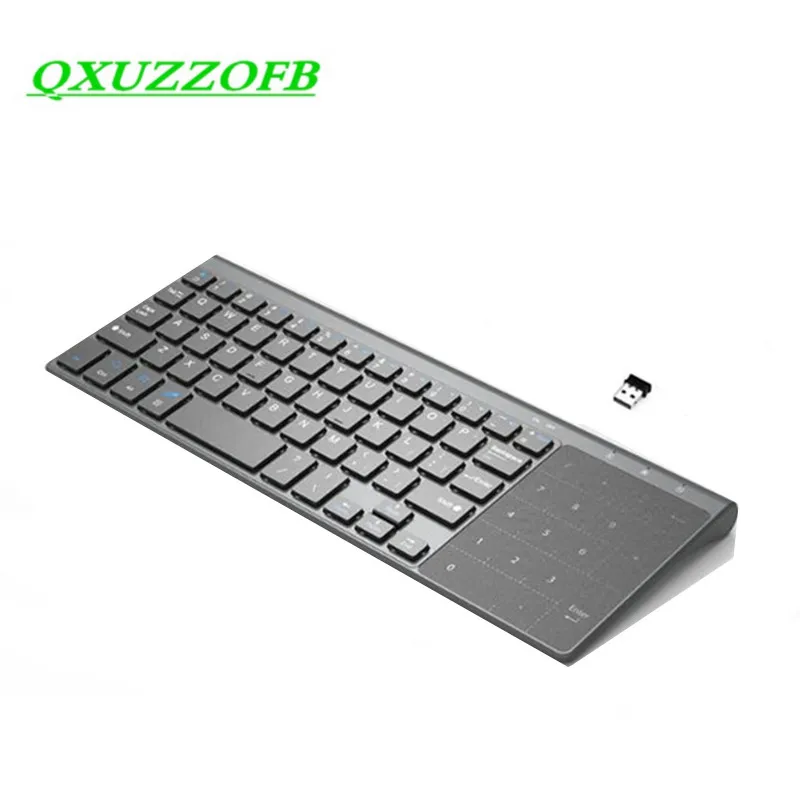 Keyboard With Touchpad And Numpad 2.4G Wireless For IOS Android Box MAC Windows7/8/910 PC Laptop Smart TV IPTV