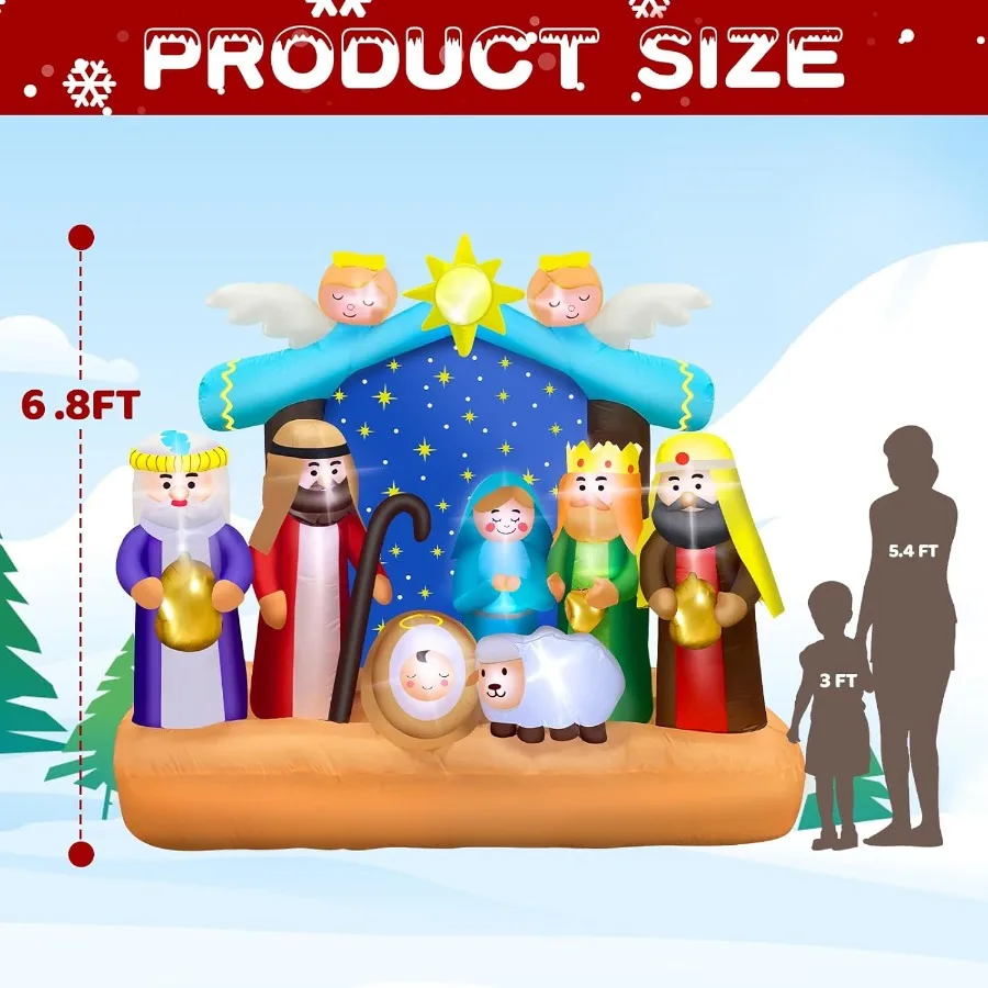 6.8FT Nativity Inflatable Scene 2