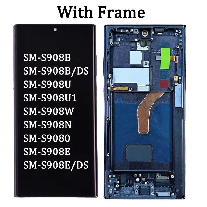 ぴくり GalaxyS22Ultra AMOLED For Samsung S22 Ultra 5G LCD Display Touch Screen Digitizer