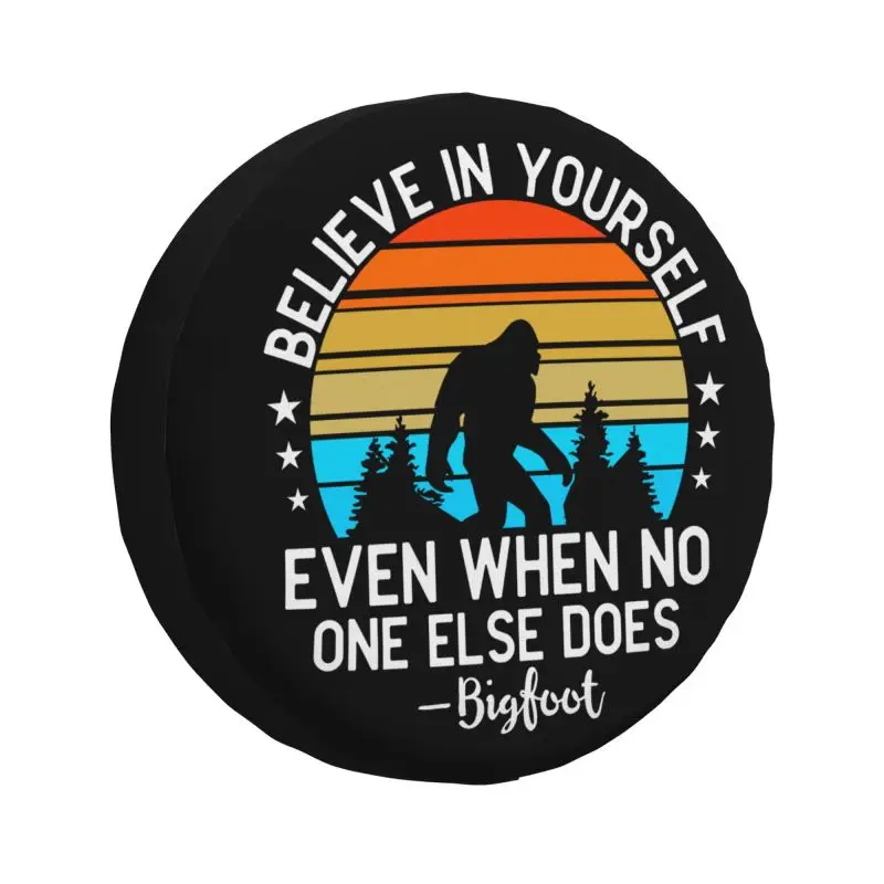 

Bigfoot Believe In Yourself Spare Wheel Tire Cover for Prado Pajero Wrangler Jeep RV SUV Camper Vehicle Accessories 14" 15" 16"