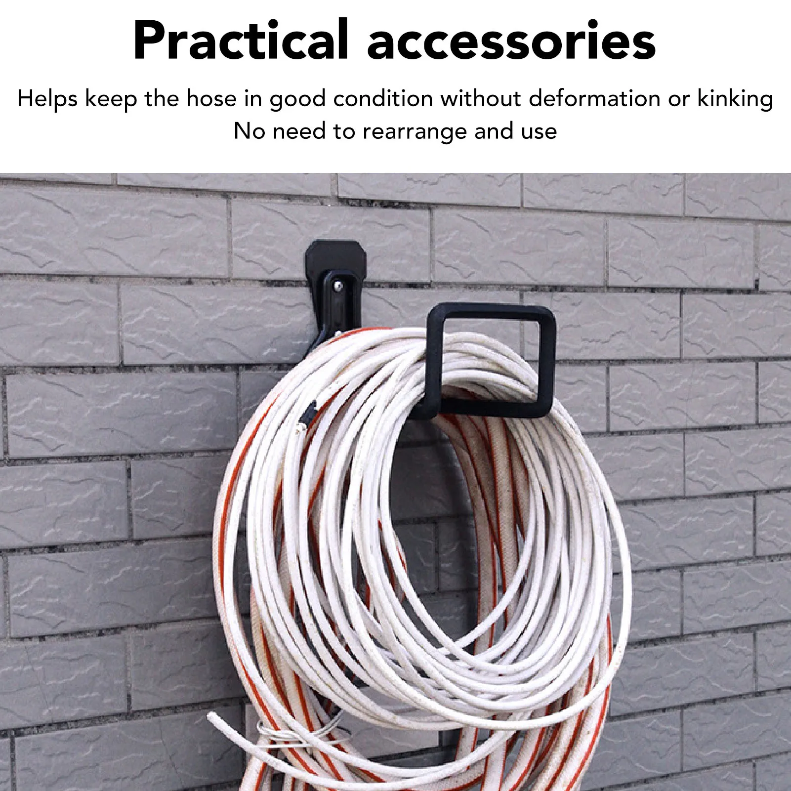 Garden Hose Holder Water Hose Holder Universal Heavy Duty Rust Resistant Metal Garage Wall Hooks for Outdoor Garden Garage hose hook garden hose hanger