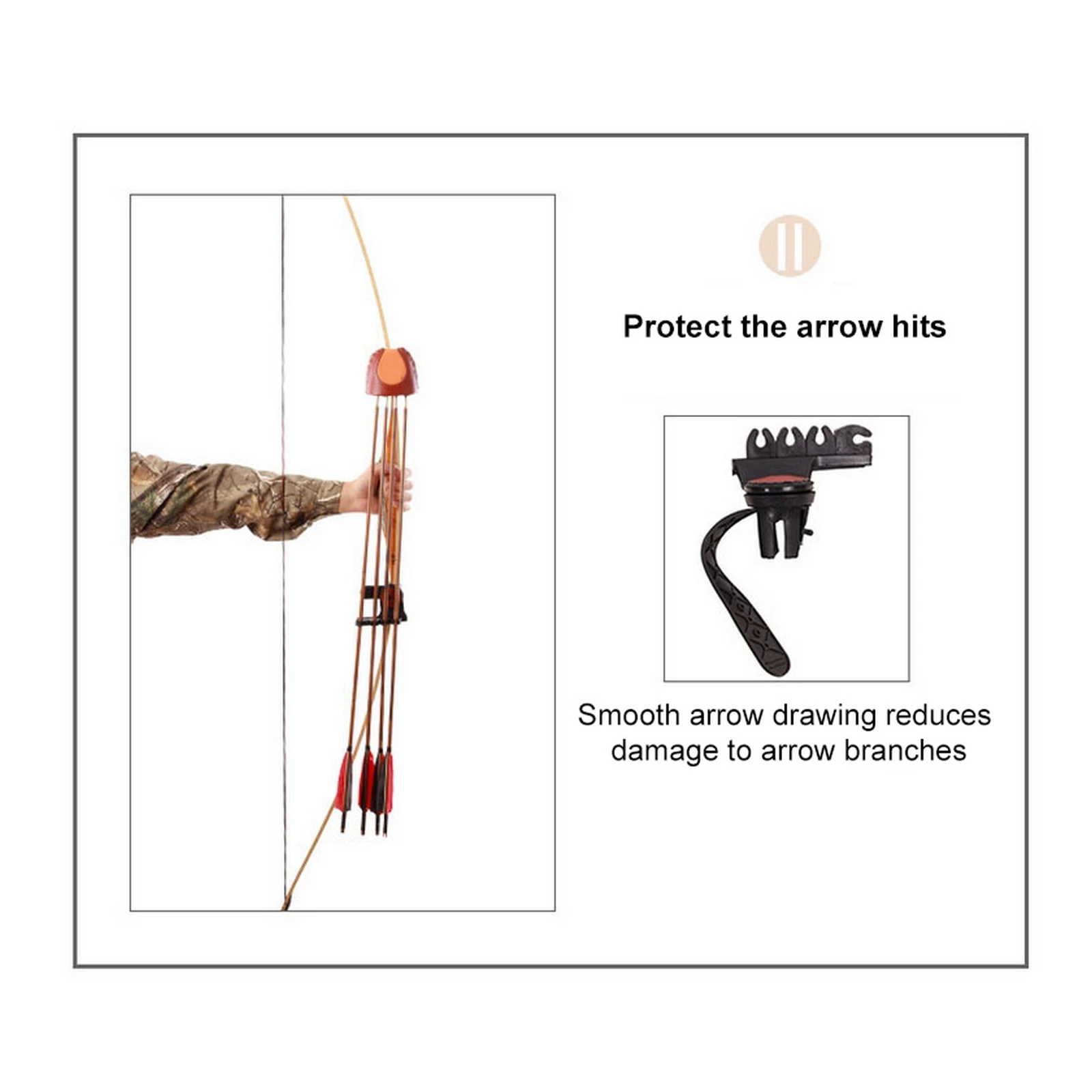 Archery Quick Quiver Holder Portable Release Arrows Recurve Bow Longbow