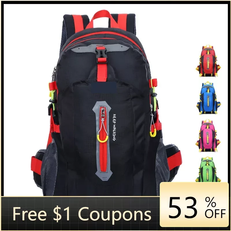 

Outdoor Hiking Bag Waterproof Nylon Anti-tear Travel Bag Couple Shoulders Leisure Sports Backpack Multi-functional Hiking Bag