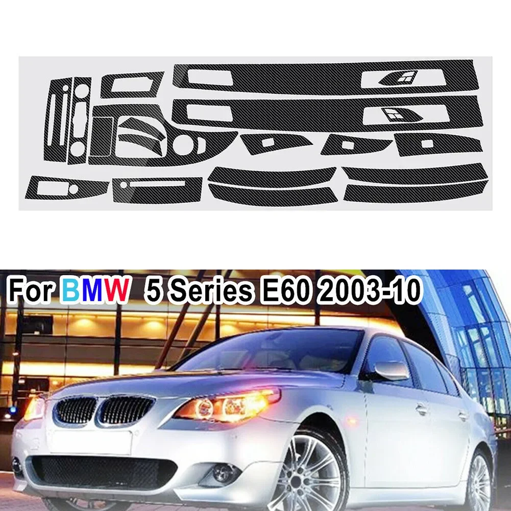 

Для BMW 5-Series E60 2003-2010 5D Глянцевая наклейка из углеродного волокна виниловая наклейка стильная хорошо защищающая декоративная наклейка для RHD Новинка