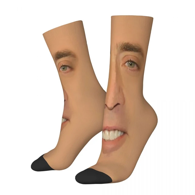 Nicolas Cage Giant Face Meme Socks Male Mens Women Spring Stockings  Polyester - AliExpress