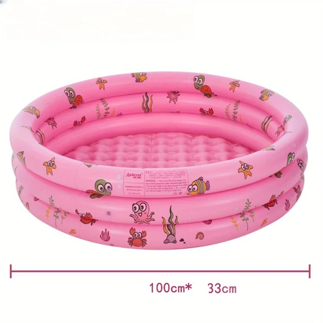 100Cm three-ring round inflatable ball pool for infants and children, swimming pool, paddling pool, sand pool 4