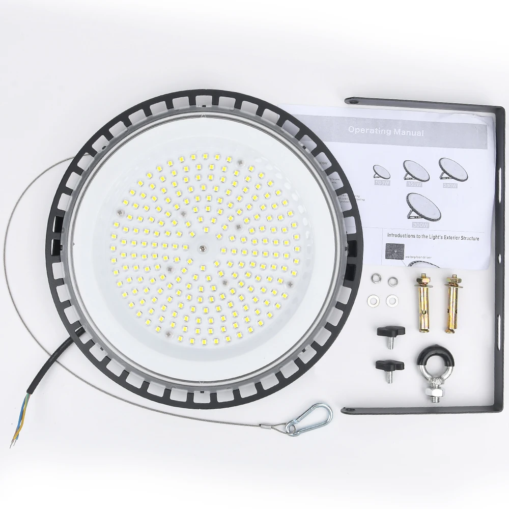 UFO High Bay Licht Industrielampe LED Flutlicht Wasserdicht Lampara AC100-265V Markt Lager Garage Fabrik Werkstatt Lampe – Detail 14