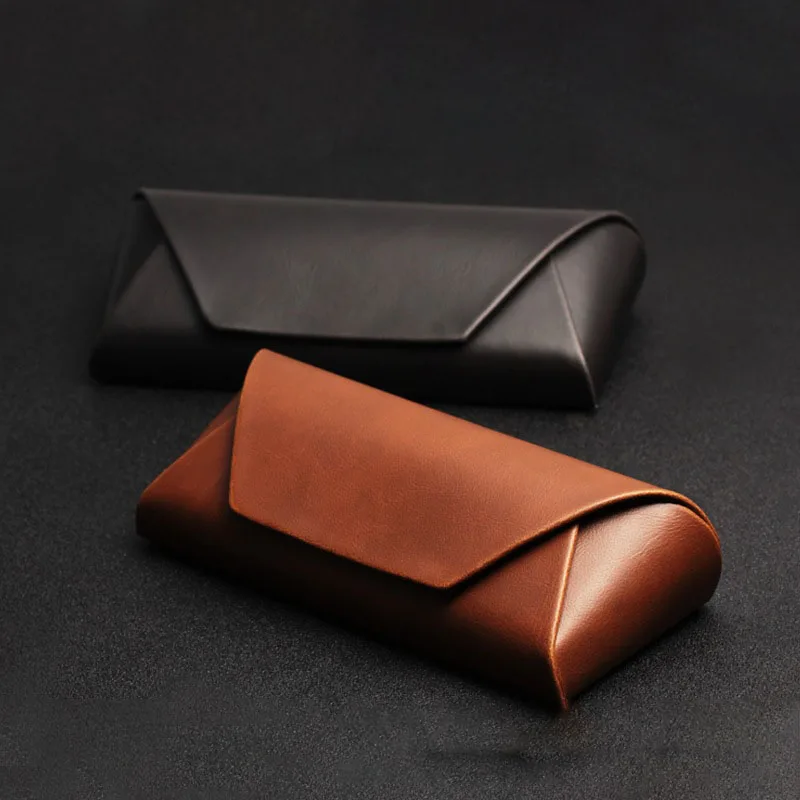 

Luxury Leather Sunglasses Case Handmade Crush Resistance Sunglass Box Packing