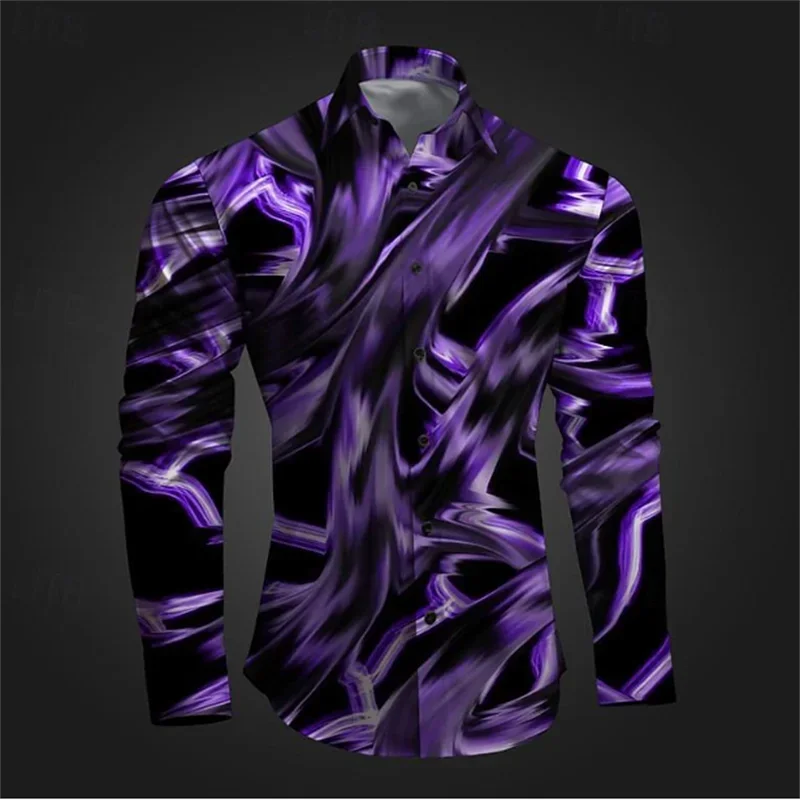 2024 Retro Irregular Casual Men's Soft and Comfortable 2024 Spring and Summer New Button Fashion Design Plus Size Men's Shirt