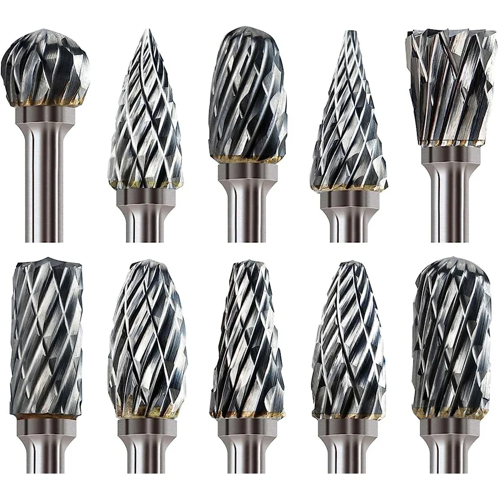 Tungsten Steel Double Cut Rotary File Milling Cutter Head