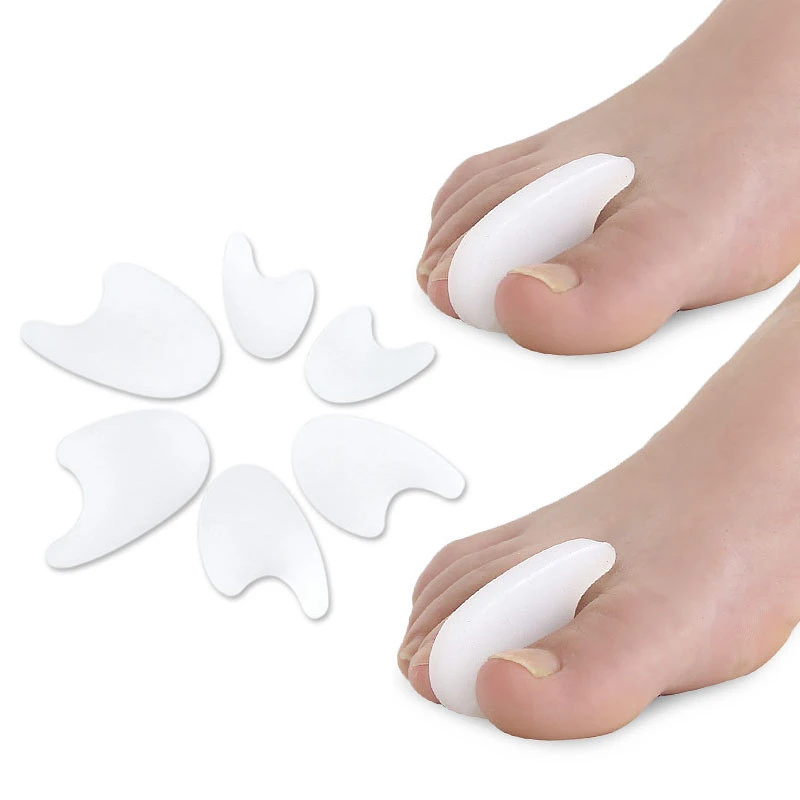 

6pieces=3pairs Toe Clip Splitter Foot Care Protector Orthotic Silicone Hallux Valgus Straightener Bunion Corrector Separators