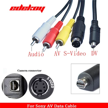 Cavo AV VMC-30FS per Videocamere Sony, Connettore DV a 10 Pin a 3RCA S-Video per Videocamere Digitali Sony DCR Handycam VMC-15FS A/V