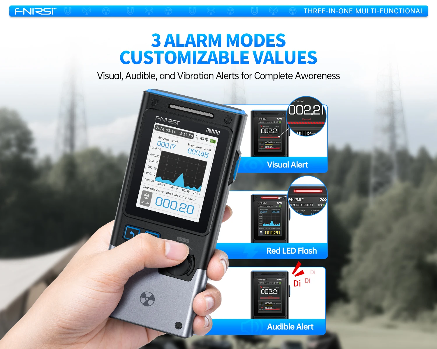 GC-03 3-in-1 NR+EF+MF detection tool, pollution monitoring, environmental monito