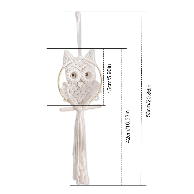 Handmade Cotton Thread Wall Hangings Decorations Wovened Owl Macrames Wall Hangings Pendants Ornament 6