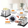 PBOBP Breakfast Toaster Bake Toast Light Home Use 1500W Toaster Oven Double-Sided Baking 3-Speed Function Intelligent Timer 4