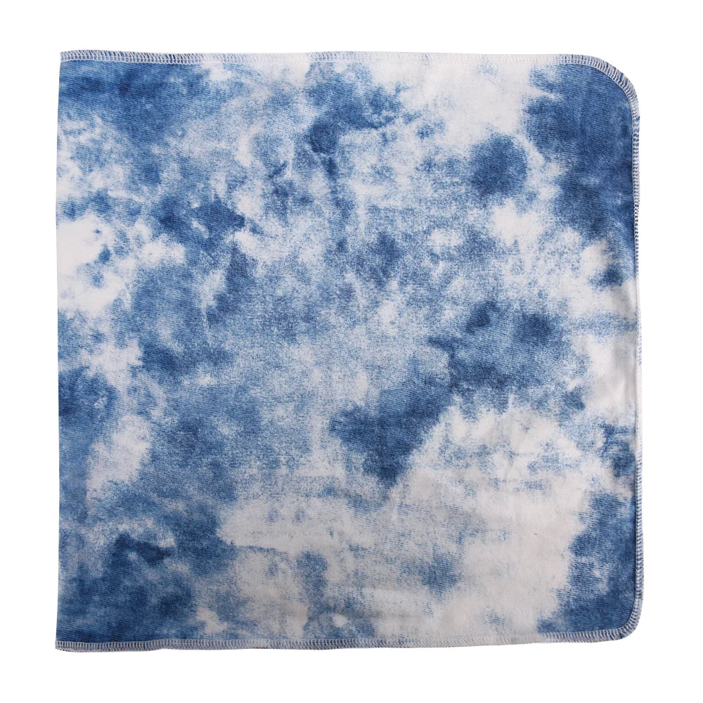 Lovely Stylish Gradient Color Newborn Photograph Printed Blanket and Headband Baby Shower Swaddle Baby Receiving Blanket