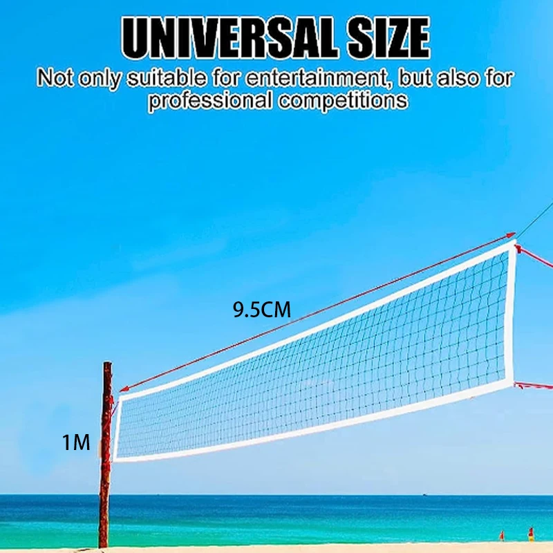 950X100CM Portable Badminton Volleyball Net Indoor or Outdoor for Beach Volleyball Net Professional Standard Tennis Training 6