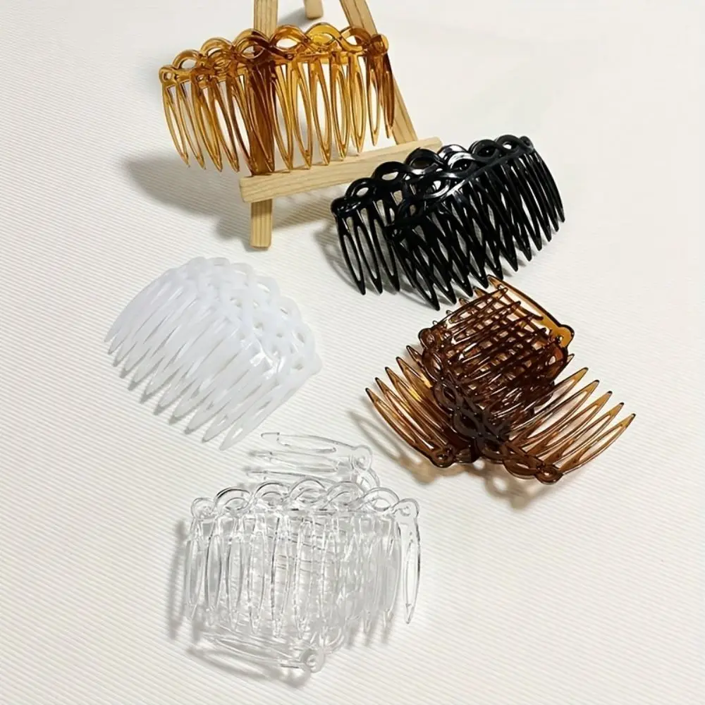 

11 Teeth Simple Hair Clip Combs Plastic Versatile Vintage Weaving Hairpins French Durable Hair Accessories Bridal Wedding