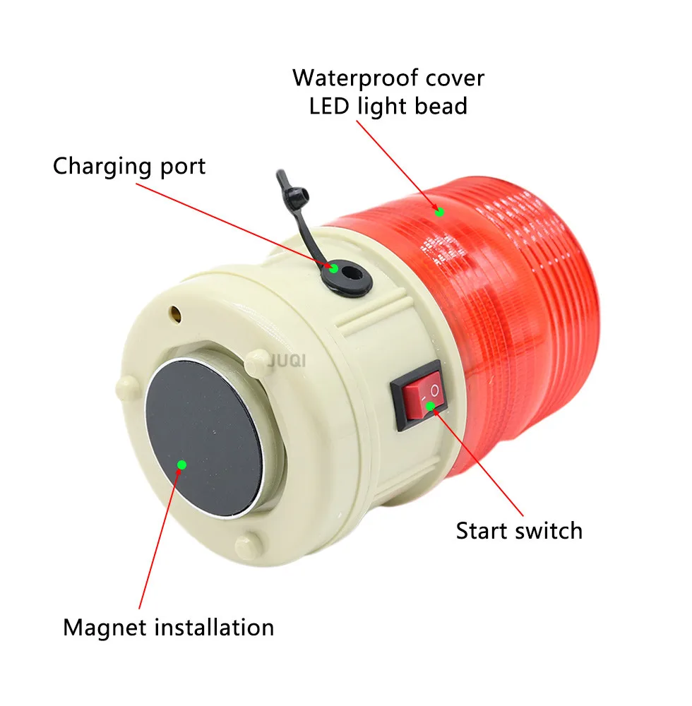 LED-5088 Magnet Mounting battery charging Warning Light, LED Strobe Signal Silent LED traffic warning light