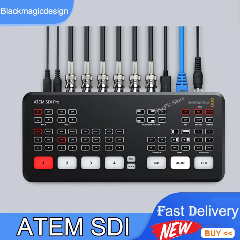 Blackmagic Design New Atem Sdi Series Switcher Professional 3G-Sdi Interface Live Video Switcher Atem Sdi Extreme Iso