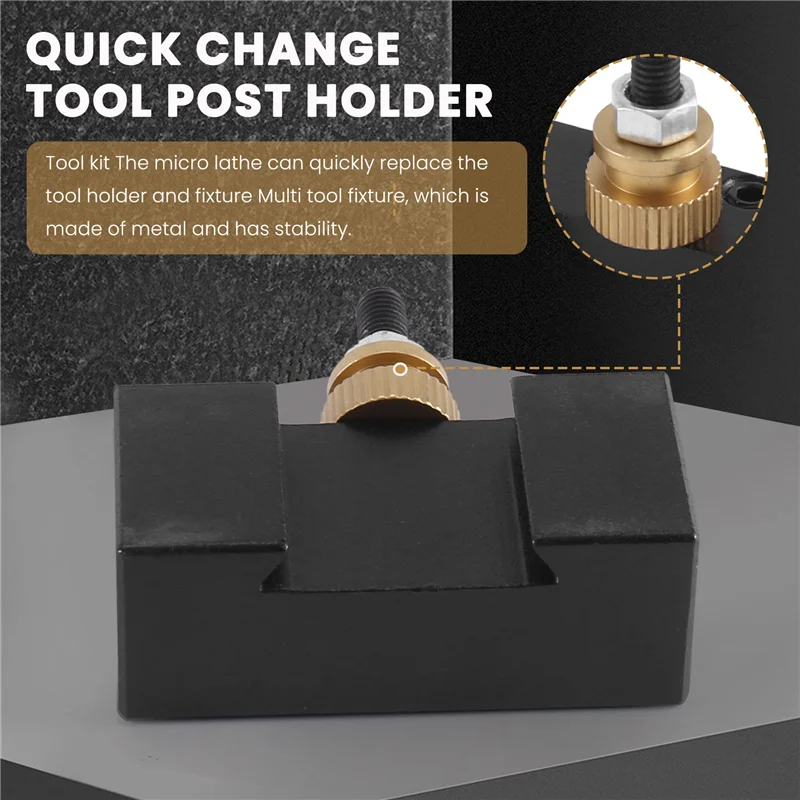 BAAU 6PCS Tooling Package Mini Lathe Quick Change Tool Post & Holders Multifid Tool Holder tool holder,lathe tool holder,lathe tool