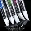 Double Head Nail Art Silicone Sculpture Pen 3D Carving Emboss Glitter Powder Manicure Shaping Silicone Brushes Nail Art Tool 3
