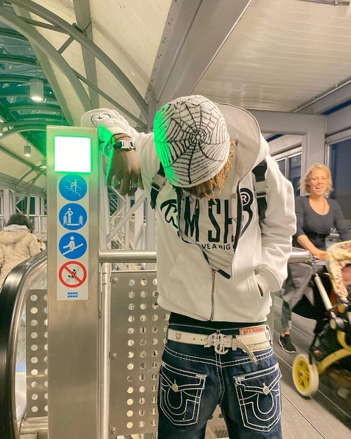 Felpa Con Cappuccio A Coda Di Fata Grigio Chiaro Taglia L - Streetwear Hip Hop Con Tasca - Pullover Girocollo