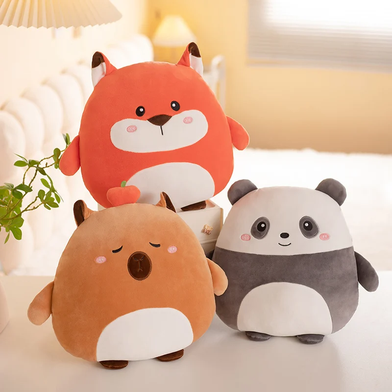 Cuddly Kawaii Animal Plush Pillow - Soft and Squishy Plushie Toy