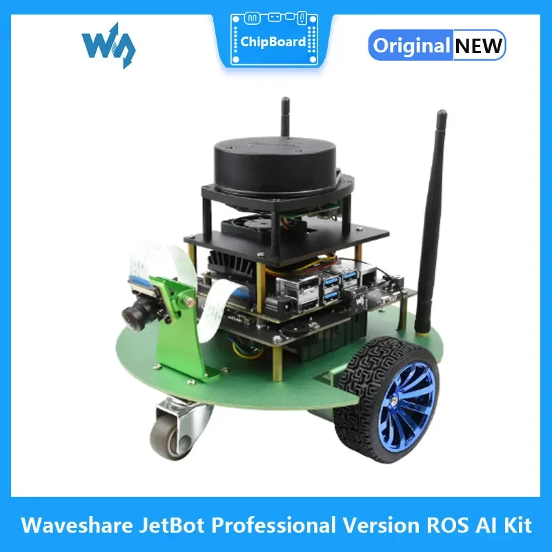 Waveshare JetRacer Professional ROS AI Kit – Robot Dual Controller Con Lidar, Include Jetson Nano Dev Kit 4GB (escluso Nano 2GB)