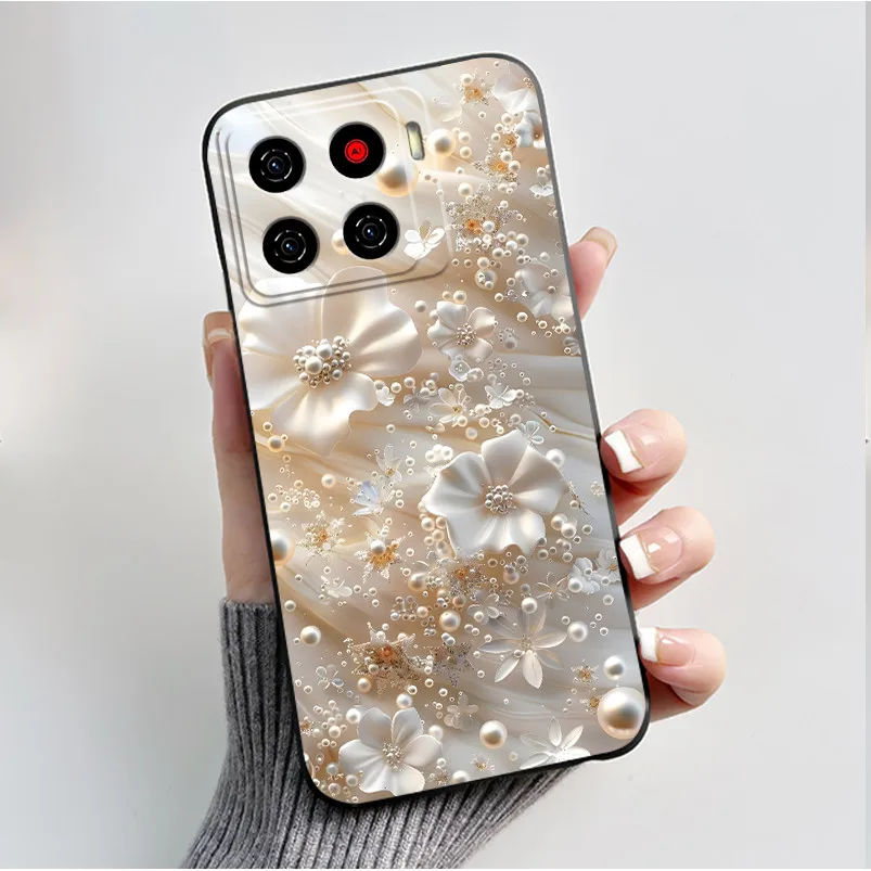 Luxury Fashion Butterfly & Floral Black Soft TPU Silicone Protective Phone Case