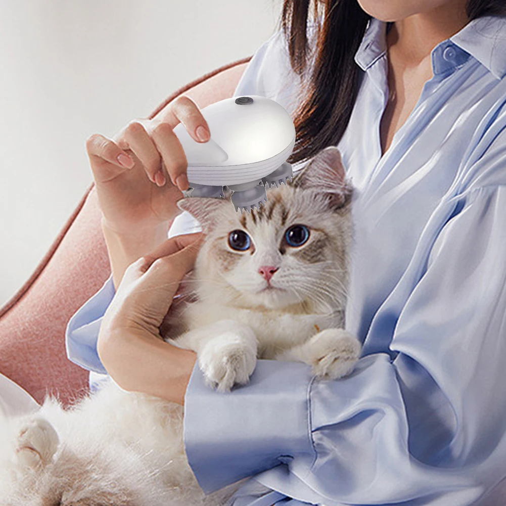 Электрический массажер для кошек, массажер для головы и тела, плеч и шеи  для глубокого снятия стресса, уход за здоровьем, массажное разминающее  вибрационное устройство | AliExpress